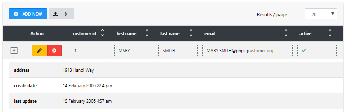 Use Nested Tables In The Bootstrap Admin Lists - PHPCG